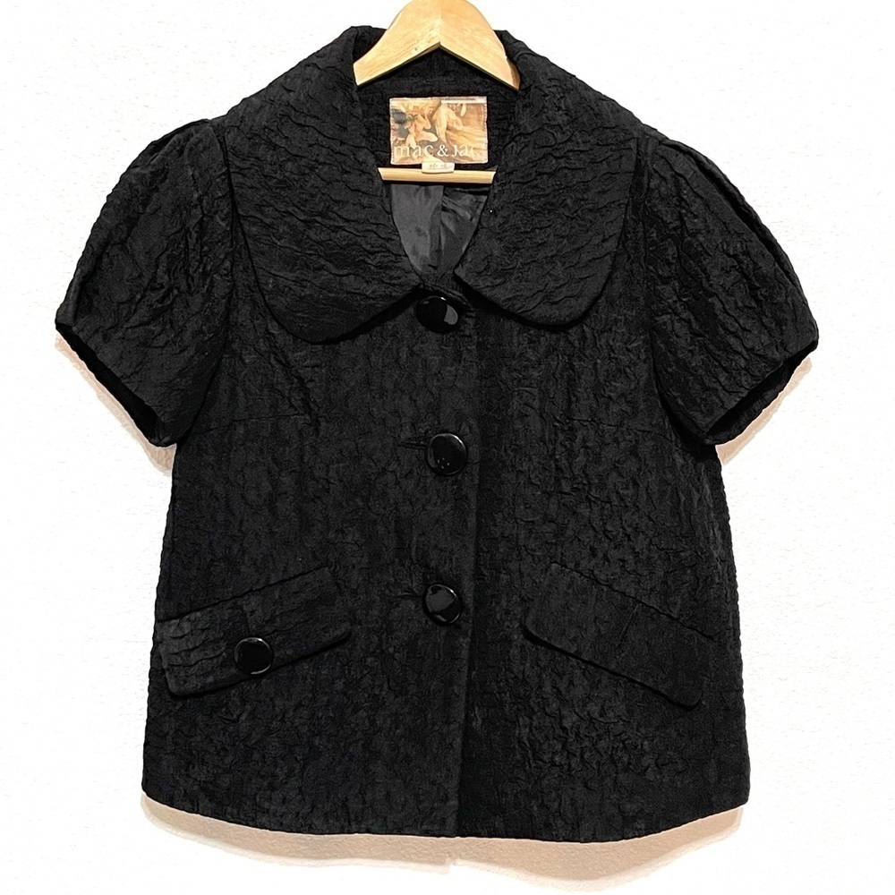 Mac & Jac Woman Black Short Waist Jacket Size S